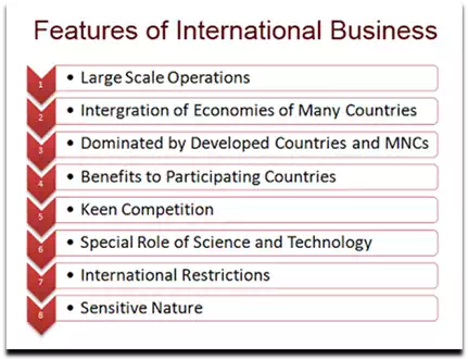 features of international business